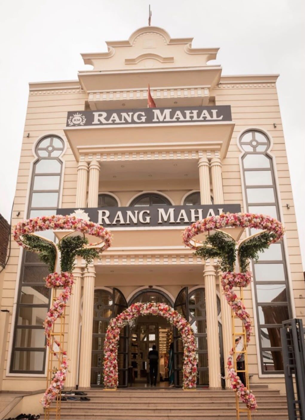 Rang Mahal facade with floral decor