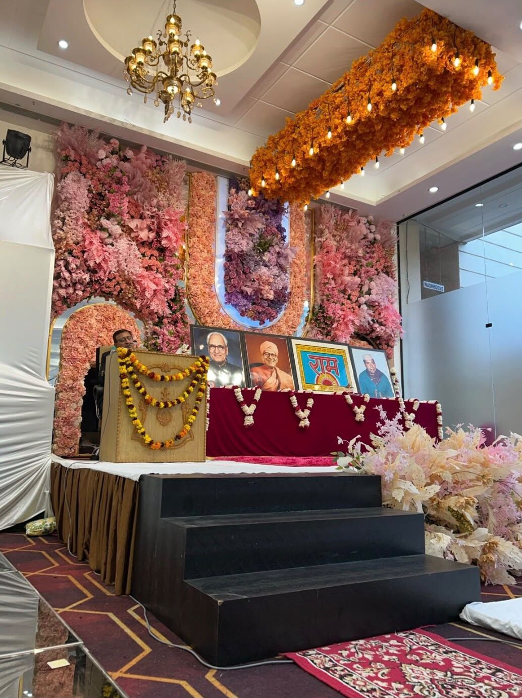Floral stage setup
