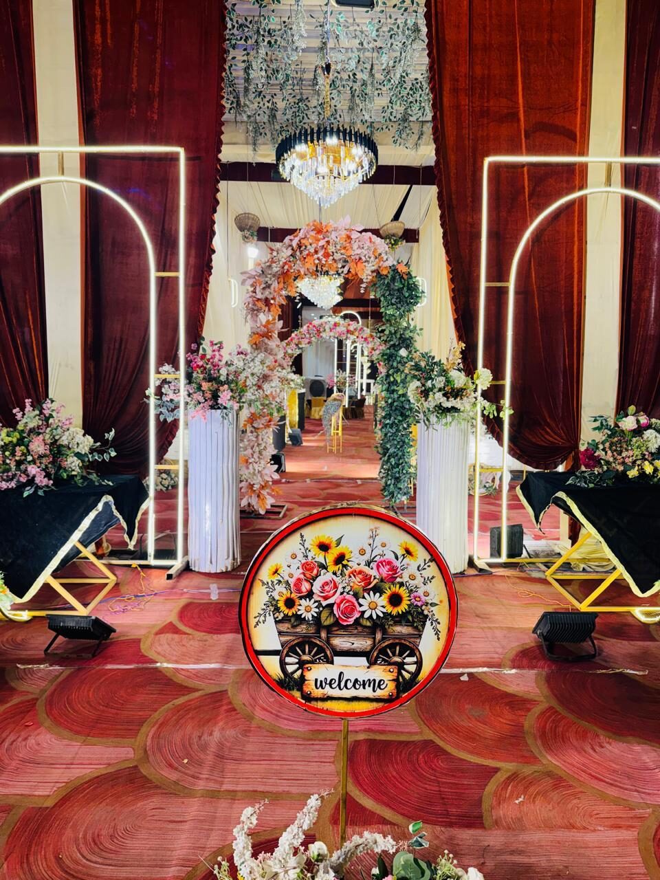 Floral welcome entrance
